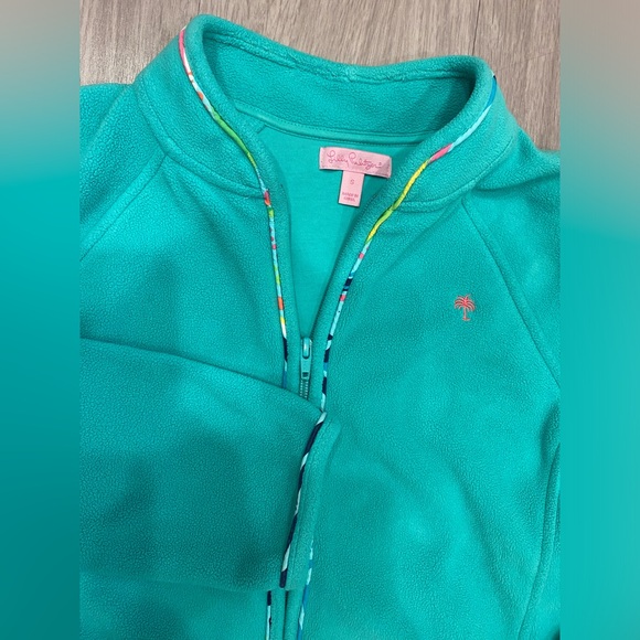 Lilly Pulitzer Jackets & Blazers - Lilly Pulitzer Jacket Women's Small Green Pink Stripe Full Zip Zipped Pockets S